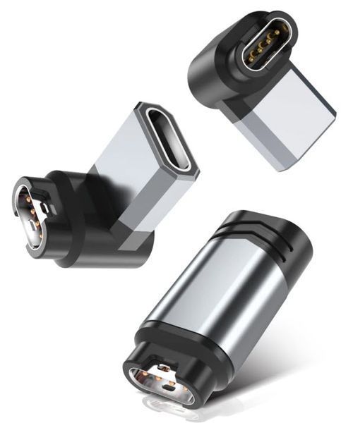 Garmin 4 pin USB Type-C угловой адаптер для зарядки и передачи данных (синхронизации) часов Гармин Garmin Fenix 8 7 7S 7X 6S 6 Forerunner 6612-2 фото