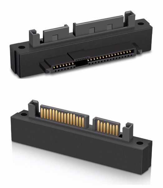 Адаптер SFF-8482 SAS To SATA (вугловий 90 град) HDD перехідник САС до жорсткого диска підтримка протоколу передач 6586 фото