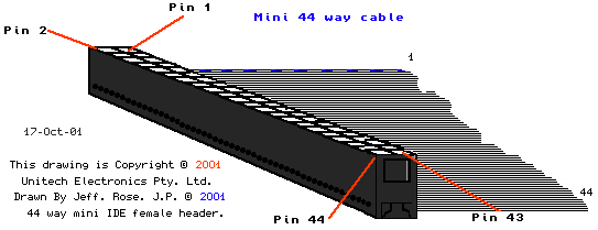 Кабель шлейф IDE 44 pin мама-мама 5 см 2.5 ноут HDD FF female 2434 фото