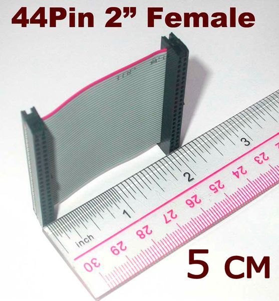 Кабель шлейф IDE 44 pin мама-мама 5 см 2.5 ноут HDD FF female 2434 фото