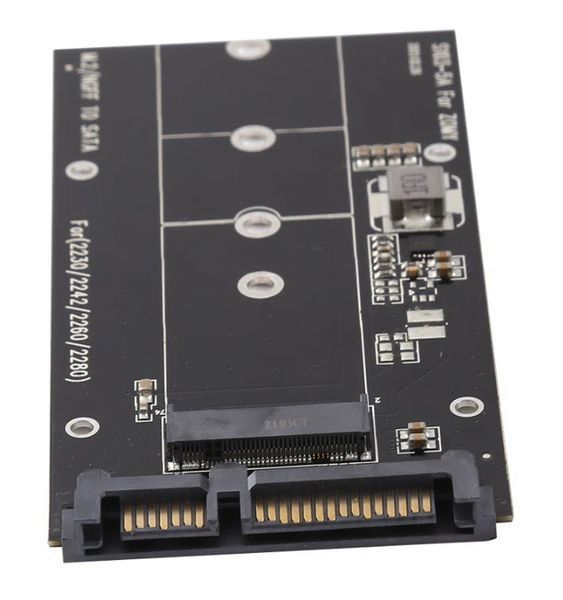 S103-5A&nbsp;Адаптер-перехідник SSD NGFF M.2 (B Key, 2230/2260/2280) &mdash; SATA 15+7 (у корпусі 2,5") !!! УВАГА: НЕ ПІДХОДИТЬ ДЛЯ M.2 NVMe SSD (M-Key)!!  Цей адаптер-конвертер дає змогу легко перетворити ваш M.2 (B-Key) SSD-накопичувач на стандартний 2.5-дюймовий  8155 фото