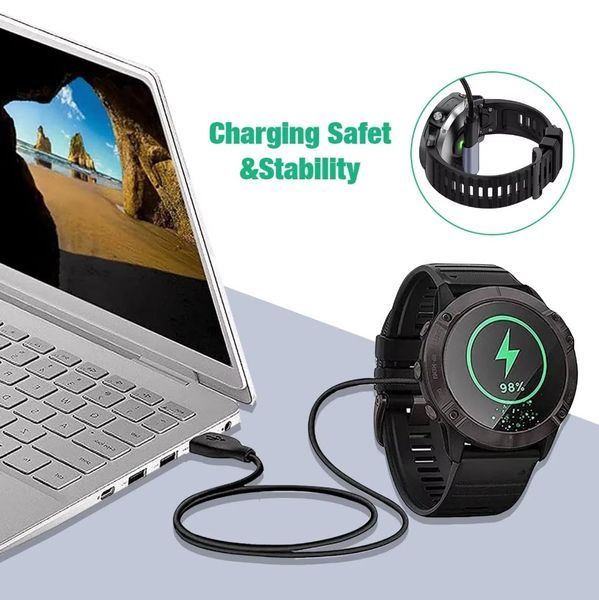 Garmin 4 pin USB Type-C угловой адаптер для зарядки и передачи данных (синхронизации) часов Гармин Garmin Fenix 8 7 7S 7X 6S 6 Forerunner 6612-2 фото