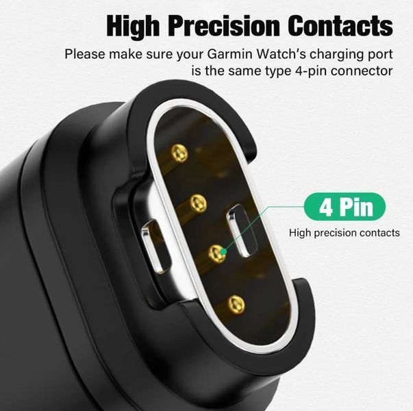 Garmin 4 pin USB Type-C угловой адаптер для зарядки и передачи данных (синхронизации) часов Гармин Garmin Fenix 8 7 7S 7X 6S 6 Forerunner 6612-2 фото