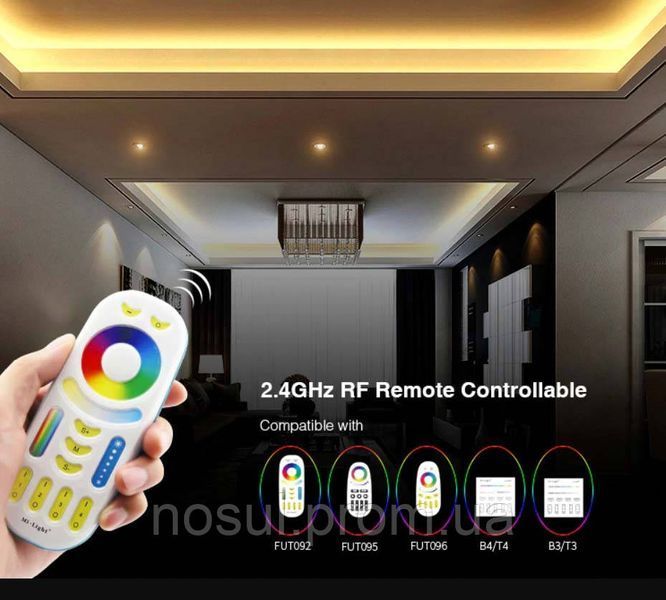 RGBW Контролер Miboxer Mi-light FUT038 димер для світлодіодних стрічок RGB+W RGB, багатозонний, 12-24 В, 10 А 5319 фото