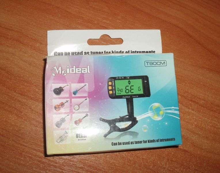 Тюнер настройковий гітарний Meideal T90CM, кліпса LCD Guitar Tuner A4 Bass Digital Clip Mic Violin 834 фото