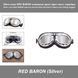 Мото очки RED BARON стимпанк хром (цвет линз: серебро) Silver Lens RED BARON авиатор Aviator-Style Red Baron Motorcycle Riding Goggles 0423-2 фото 1
