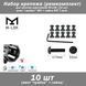 Набор крепежа (рем.комплект) для систем крепления M-LOK (10 шт) винт "грибок" потай М5 + гайка М5 T-nuts сталь 7043-2 фото 1