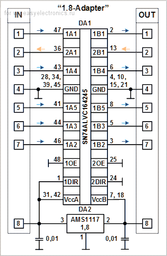 Адаптер преобразователь колодка для программатора схем 1.8V SPI под SOP8 DIP8 W25 MX25 Winbond, Huabang, Wang 3881 фото