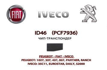 ID46 (PCF7936) підготовка чипа для прописування Peugeot Fiat Iveco Daily, S2000, 35C11, Eurostar (на базі XT27A) 5750 фото