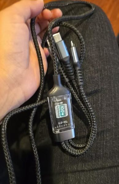 Универсальный кабель 3-в-1 для быстрой зарядки 100W 6A (1.2 м) USB на Type-C, Micro-USB, Lightning для iPhone, Samsung, Xiaomi Fast Charger Cable Car&nbsp; 8255 фото