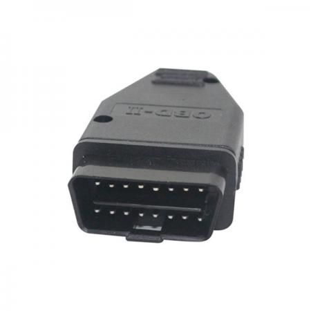 OBD2 колодка розбірна 16 pin з тримачем кабелю з кріпленням для діагностичного обладнання, розбірна, пластик 2499 фото
