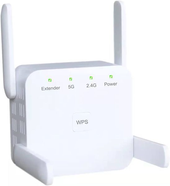 Подовжувач сигналу репітер (білий) FENVI 1200Mbps 2.4G5GHz Wireless WiFi Repeater Booster 7746 фото