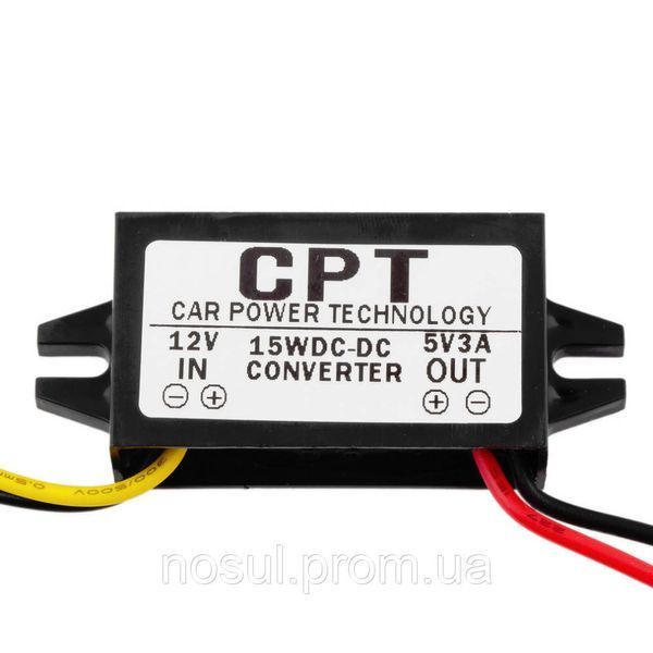 Перетворювач напруги 12V - 5V (3A 15W) DC/DC понижуючий автомобільний бортова мережа Converter Regulator побутовий конвертер імпульсний Converter DC-DC Step Down 3595 фото