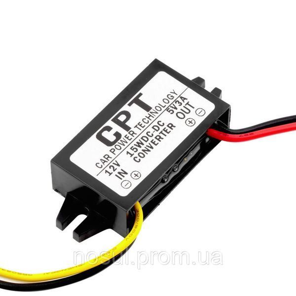 Перетворювач напруги 12V - 5V (3A 15W) DC/DC понижуючий автомобільний бортова мережа Converter Regulator побутовий конвертер імпульсний Converter DC-DC Step Down 3595 фото