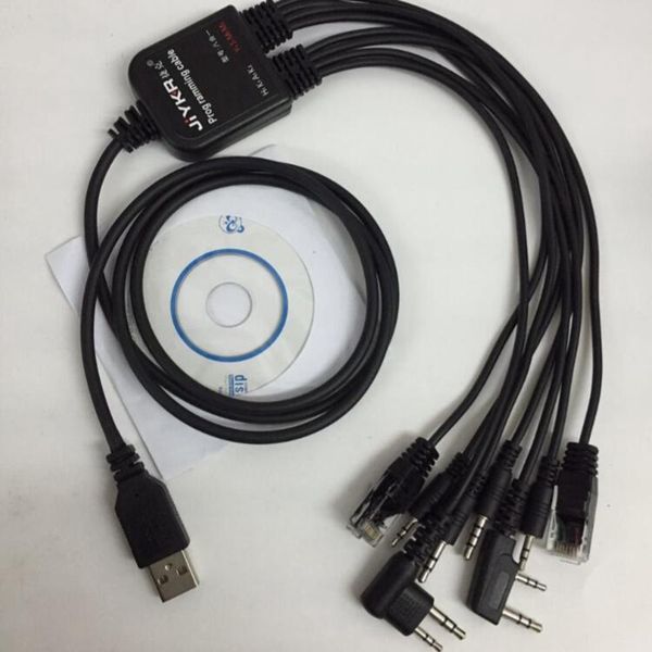 Многофункциональный 8в1 USB кабель программирования для ICOM Baofeng Vertex Kenwood HYT TYT YAESU MOTOROLA ICO 4749 фото