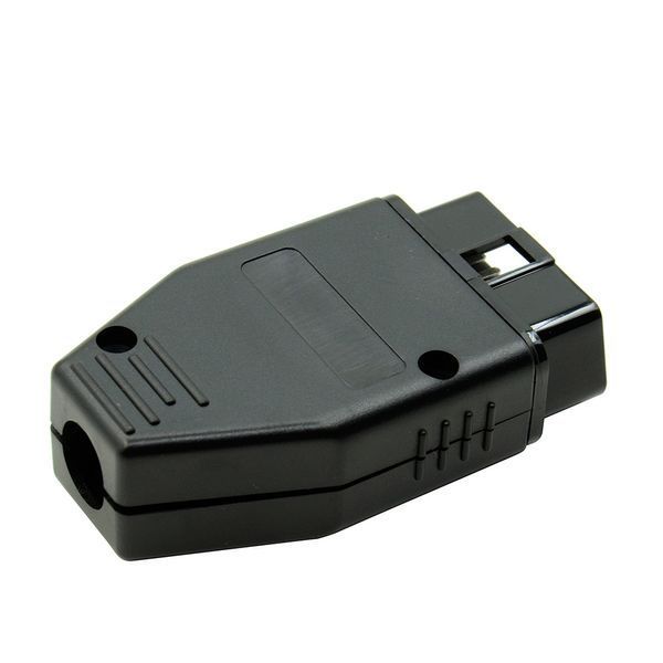 OBD2 колодка розбірна 16 pin з тримачем кабелю з кріпленням для діагностичного обладнання, розбірна, пластик 2499 фото