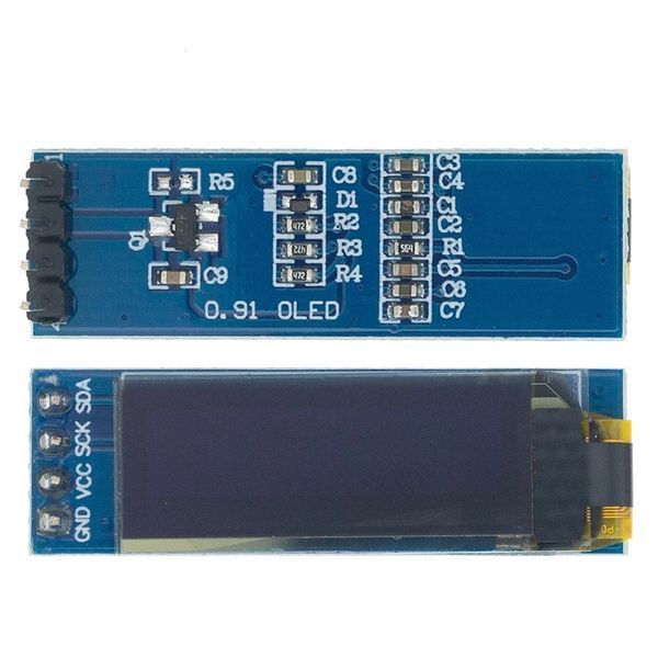 OLED дисплей графический SSD1306 I2C 0.91" (цвет синий) 128x32 Arduino AVR STM32 module blue LCD LED Display 5829 фото