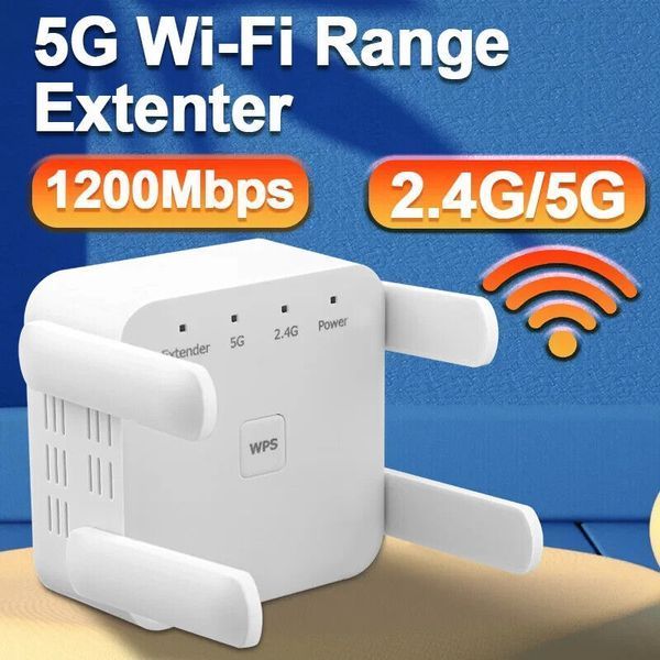 Подовжувач сигналу репітер (білий) FENVI 1200Mbps 2.4G5GHz Wireless WiFi Repeater Booster 7746 фото