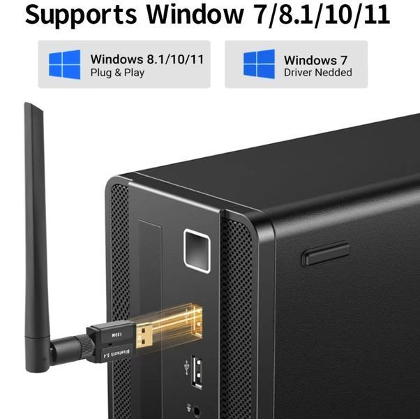 USB Bluetooth 5.4+BLE адаптер (LMP 12.45) + антенна блютуз 7355-3 фото
