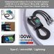 Универсальный кабель 3-в-1 для быстрой зарядки 100W 6A (1.2 м) USB на Type-C, Micro-USB, Lightning для iPhone, Samsung, Xiaomi Fast Charger Cable Car&nbsp; 8255 фото 1
