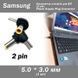 Конектор Samsung 5*3 мм для БП (2 pin) для БП кутовий Power Supply Plug Connector 6805 фото 1
