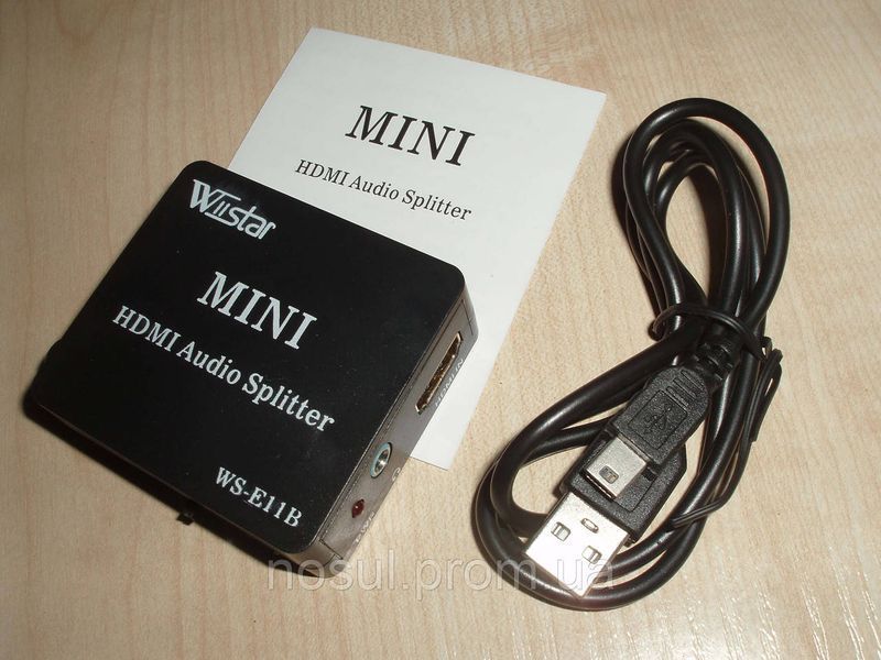 Конвертер екстрактор аудіосигналу HDMI to HDMI Audio Optical SPDIF + R/L Audio 2CH/5.1CH (під'єднати колонки 4437 фото