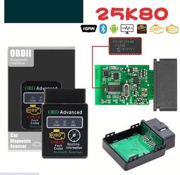 ELM327 v1.5 (безпров Bluetooth) Pic18f25k80 OBDII OBD2 интерфес подключения к ПК автосканер адаптер диагностик 6545 фото