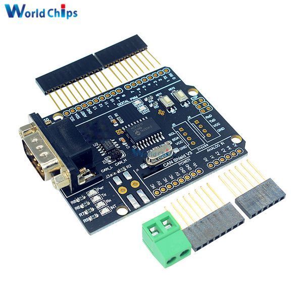 V3.0 MCP2515 CAN 2.0 шилд SPI (9 Pin SUB-D) UART IIC LED CAN BUS контроллер (5V) Controller Shield 4502-2 фото