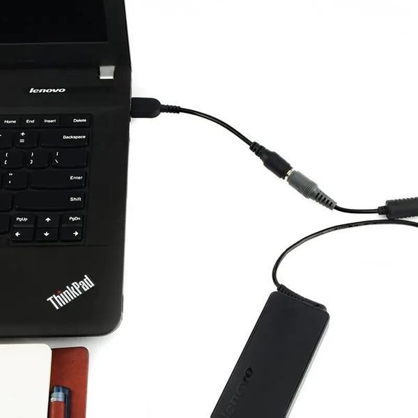 Перехідник адаптер для ЗУ ноутбуків IBM, Lenovo Thinkpad з роз'ємом 7,9*5.5 мм на роз'єм "Thinkpad square" 10*6 мм (БП блок живлен 7416 фото