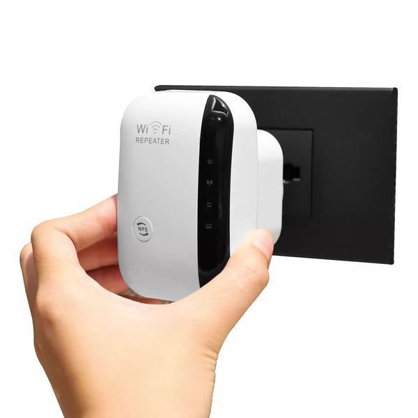 Подовжувач сигналу репітер (білий) 300Mbps Wireless Wi-Fi Repeater 2.4G Router Wifi Range Extender 7740 фото
