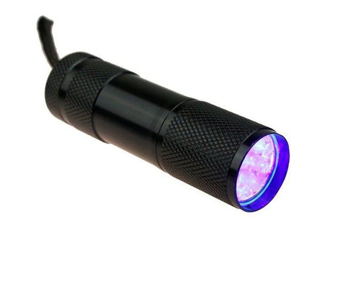 Фонарь UV ультра-фиолет 9LED детектор валют +сушка для лака 3572 фото