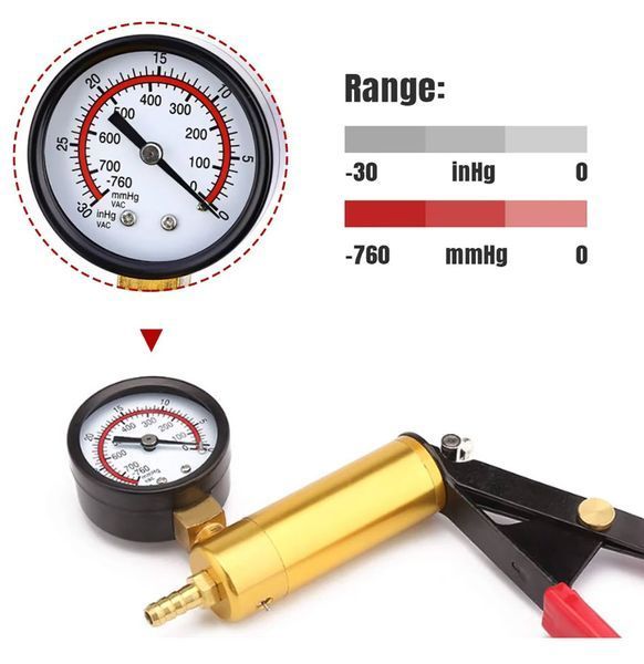 Набор для прокачки тормозной системы Manual Brake Bleeder Vacuum Pump Kit Vacuum Pistol Pump Ручной вакуумный 8032 фото