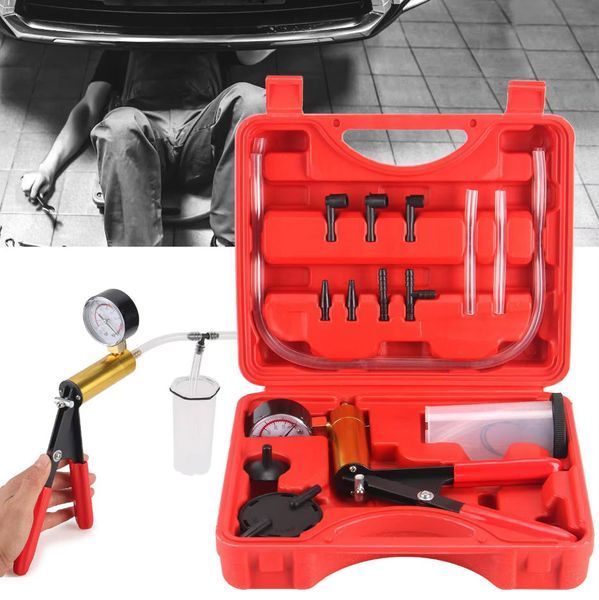 Набор для прокачки тормозной системы Manual Brake Bleeder Vacuum Pump Kit Vacuum Pistol Pump Ручной вакуумный 8032 фото
