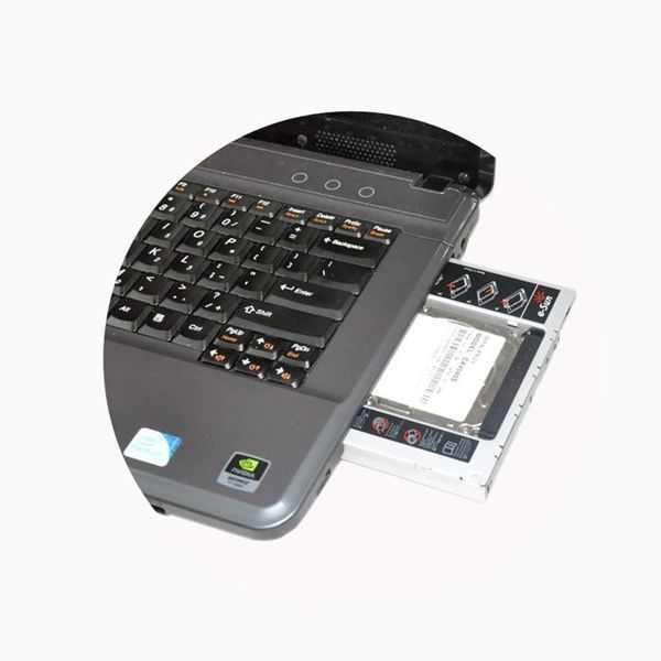 Адаптер caddy заміна SATA HDD SSD 12.7 мм CD DVD (ставимо ССД замість ДВД приводу ноутбука) кадді кишеня Slimlin 0600 фото