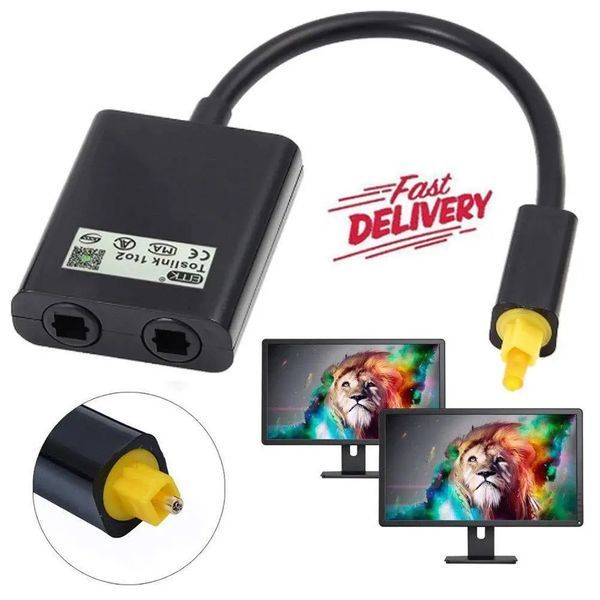 Спліттер роздільник каналу Toslink 1х2 на 2 виходи оптичний пасивний Optical Fiber Audio&nbsp;Optical Fiber Audio Male Female Splitter 3381 фото