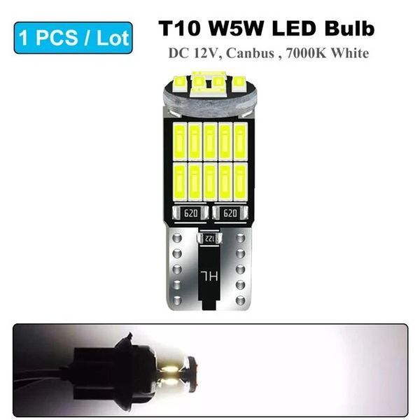 W5W T10 Led 400L 7000K 1.3W (білий) лампа світлодіодна автомобільна Can Bus VW Nissan BMW Mazda Chevrolet Audi Infiniti Kia Lexus 7576 фото