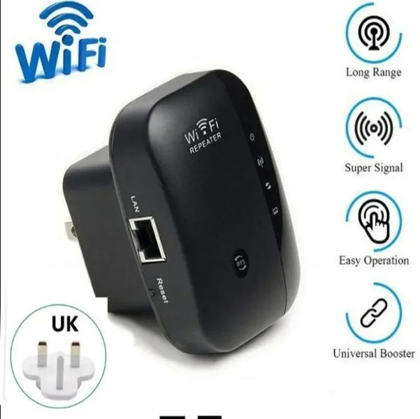 Подовжувач сигналу репітер (білий) 300Mbps Wireless Wi-Fi Repeater 2.4G Router Wifi Range Extender 7741 фото