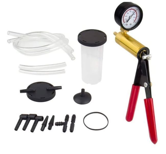 Набор для прокачки тормозной системы Manual Brake Bleeder Vacuum Pump Kit Vacuum Pistol Pump Ручной вакуумный 8032 фото