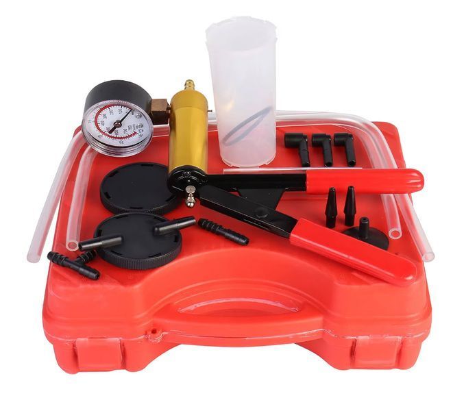 Набор для прокачки тормозной системы Manual Brake Bleeder Vacuum Pump Kit Vacuum Pistol Pump Ручной вакуумный 8032 фото
