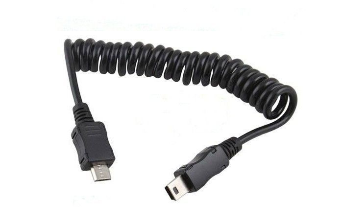 Кабель micro USB &mdash; mini USB спіральна навивка 3443 фото