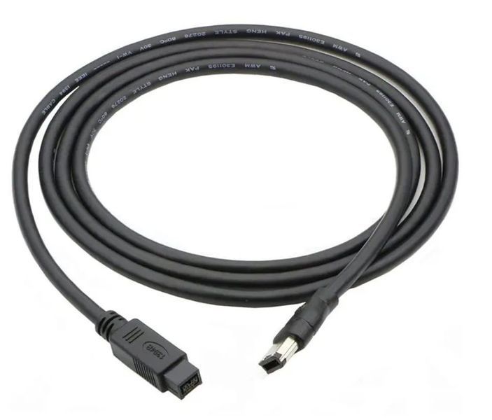 Кабель FireWire iLINK IEEE 1.8 м 1394a (6-pin) 400 male "папа" - FireWire 800 IEEE 1394b (9-pin) male "папа"&nbsp; Кабель призначений для під'єднання пристроїв з інтерфейсом FireWire 400 (IEEE 1394a, 6-контактний) до пристроїв із більш новим і швидким інтерфей 2572-3 фото