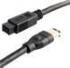 Кабель FireWire iLINK IEEE 1.8 м 1394a (6-pin) 400 male "папа" - FireWire 800 IEEE 1394b (9-pin) male "папа"&nbsp; Кабель призначений для під'єднання пристроїв з інтерфейсом FireWire 400 (IEEE 1394a, 6-контактний) до пристроїв із більш новим і швидким інтерфей 2572-3 фото 2