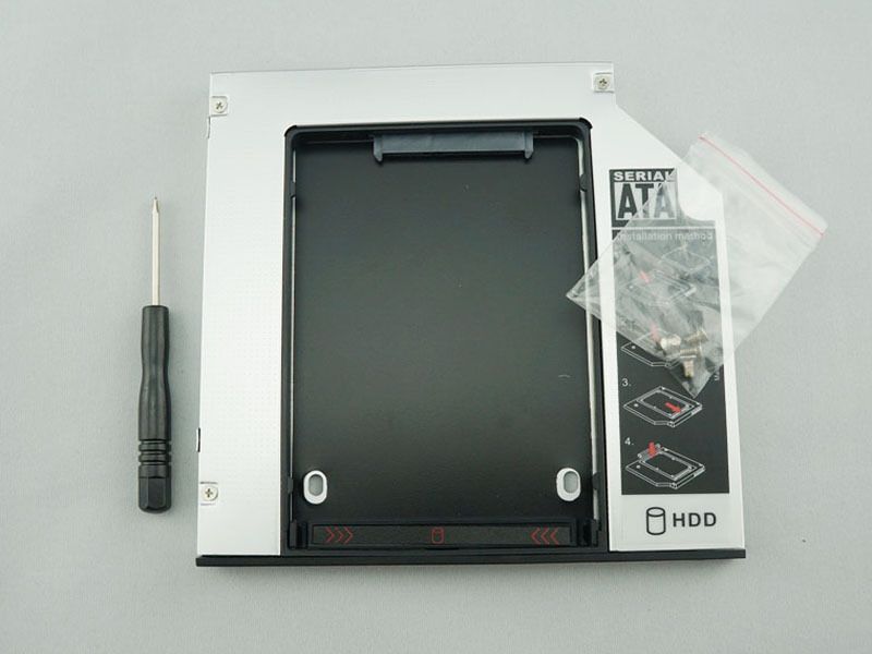 Адаптер caddy заміна SATA HDD SSD 12.7 мм CD DVD (ставимо ССД замість ДВД приводу ноутбука) кадді кишеня Slimlin 0600 фото