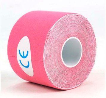Кинезио тейп (Kinesio tape, KT Tape) эластичный пластырь, розовый 5215 фото