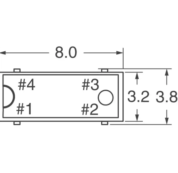 Кварц MC-306 Epson 32.768Khz 12.5PF JJP SMD кристал поверхневого монтажу (3.8 х 8 mm) 4-P ніжки кварцовий р 4679 фото