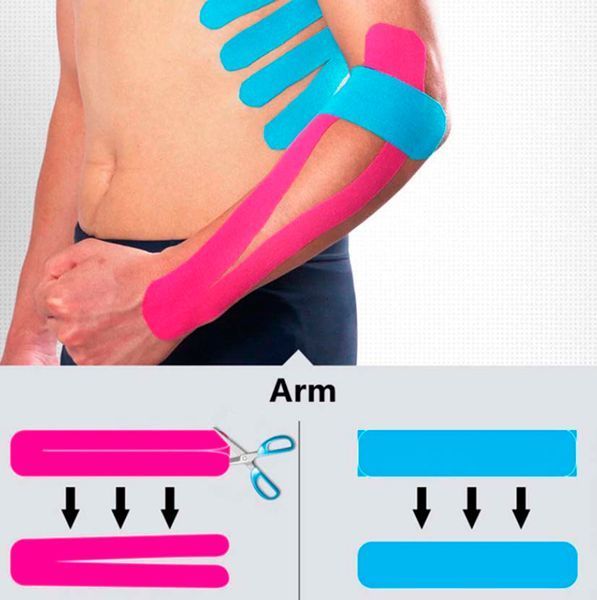 Кинезио тейп (Kinesio tape, KT Tape) эластичный пластырь, розовый 5215 фото