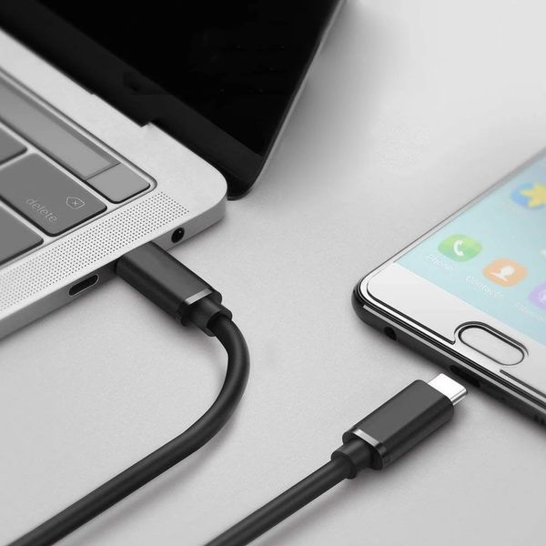 Кабель PD USB 100W 5A (Type-C) папа-папа (2 м) QC 4.0 3.0 цвет БЕЛЫЙ power charge Huawei Samsung Macbook заряд 7359 фото