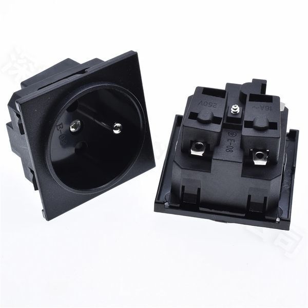 Розетка E-009 EU AC PDU UPS вбудована Євро для інвертора безперебійника Embedded electrical Panel Receptacl 6892-2 фото