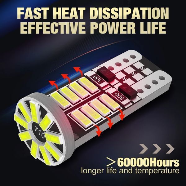W5W T10 Led 400L 6000K 3014/*26 1W (білий) лампа світлодіодна автомобільна Can Bus VW Nissan BMW Mazda Chevrolet Audi Infiniti Ki 7577 фото