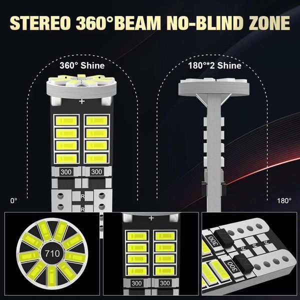 W5W T10 Led 400L 6000K 3014/*26 1W (білий) лампа світлодіодна автомобільна Can Bus VW Nissan BMW Mazda Chevrolet Audi Infiniti Ki 7577 фото